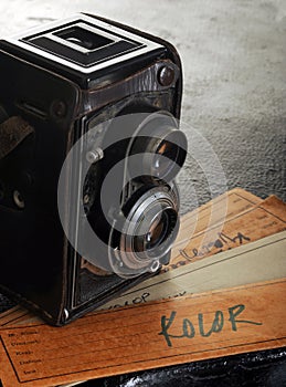 Vintage twin reflex camera