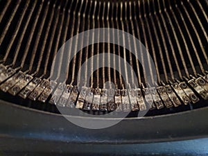 Vintage typewriter close-up, typewriter