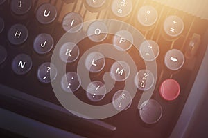 Vintage typewriter detail