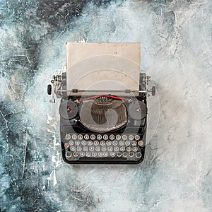 Vintage typewriter grungy paper sheet