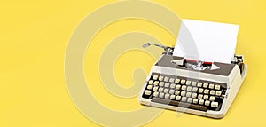 Vintage typewriter header