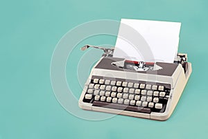 Vintage typewriter header with copy space