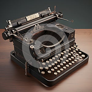 Vintage typewriter hero header