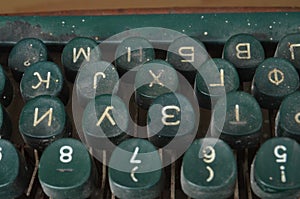 Vintage Typewriter Keys,Letters