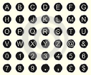 Vintage Typewriter Letters