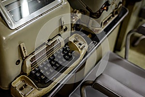 Vintage typewriter in Vietnamese bunker