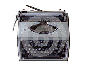 Vintage Typewriter on White Bg