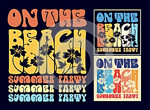 Vintage typography on the beach design