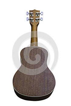 Vintage ukulele on white isolated.