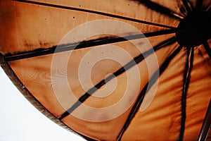 Vintage umbrella cover, close up
