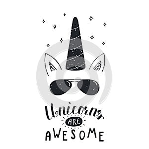 Vintage unicorn lettering