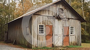 Vintage Unpainted Barn In Southern Countryside - 32k Uhd