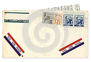 Vintage USA Airmail Envelope