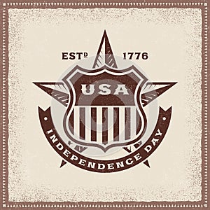 Vintage USA Independence Day Label