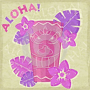Vintage Vacation Retro Aloha Card
