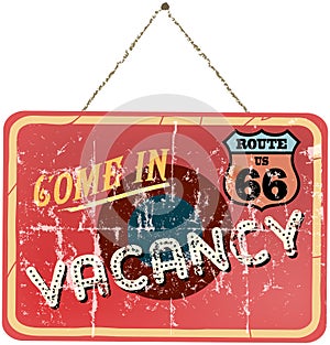 Vintage vacation sign