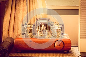 Vintage valve tube amplifier from 1950