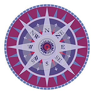 Vintage vector compass - rose wind