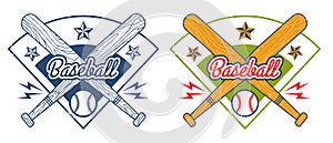 Vintage vector emblem for baseball