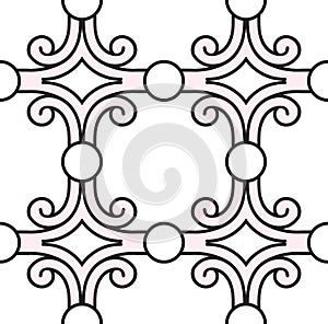 Vintage Vector hand-drawn seamless pattern with ethnic floral ornament.