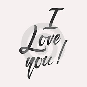 I love you lettering card photo