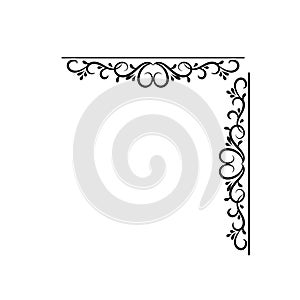 Vintage vector swirl frame