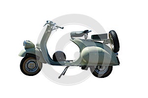 Vintage vespa scooter (path included)