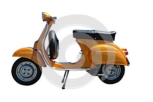 Vintage vespa scooter (path included)