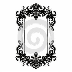 Vintage Victorian Gothic Frame Design With Rococo-inspired Details