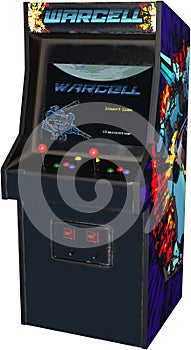 Vintage Video Arcade Game Isolated, Retro