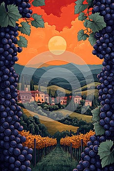 Vintage Vineyard Hills photo