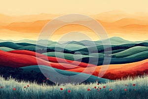Vintage Vineyard Hills photo