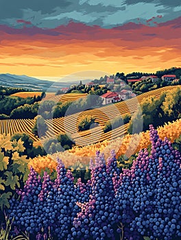Vintage Vineyard Hills photo