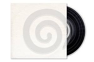 Vintage vinyl LP, retro gramophone record, blank cover