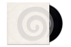 Vintage vinyl LP, retro gramophone record, blank cover