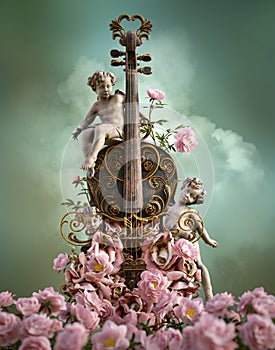 Vintage Violin, 3d CG