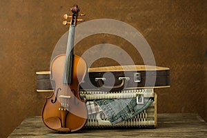 Vintage violin and case