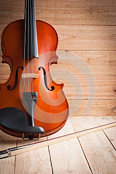 Vintage of violin and fiddle