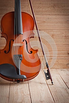 Vintage of violin and fiddle