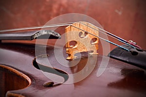 Vintage violin with string