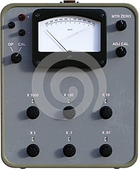 Vintage Voltmeter, Technology, Engineering, isolated