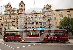 Vintage W class tram in City Circle service
