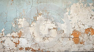 Vintage wall texture background, damaged cracked plaster and paint