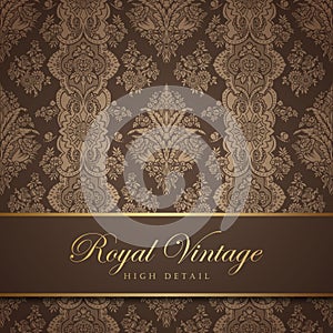 Vintage wallpaper design. Flourish background. Flo