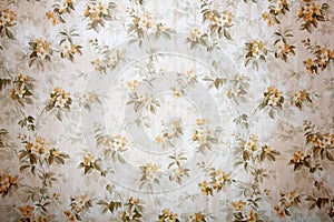 Vintage wallpaper with floral pattern background