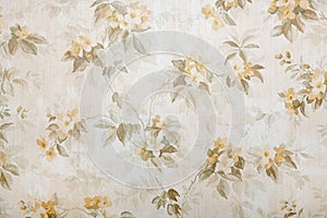 Vintage wallpaper with floral pattern background