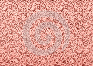 Vintage Wallpaper in Rouge with Spirals