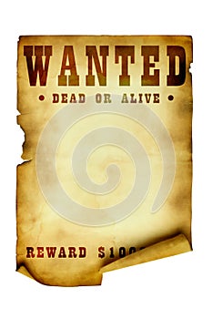 Vintage wanted poster photo