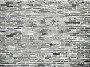 Vintage  wash brick wall texture for design. Panoramic background for your text or image.Grey brick wall texture background. Tiled