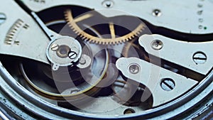 Vintage Watch Gears Movement Macro